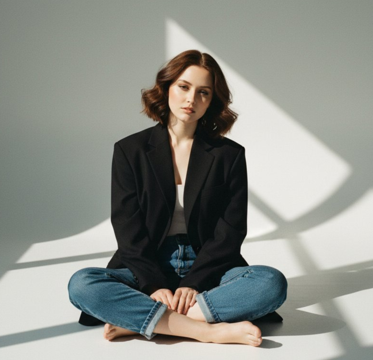 高质量、电影感的影棚肖像照