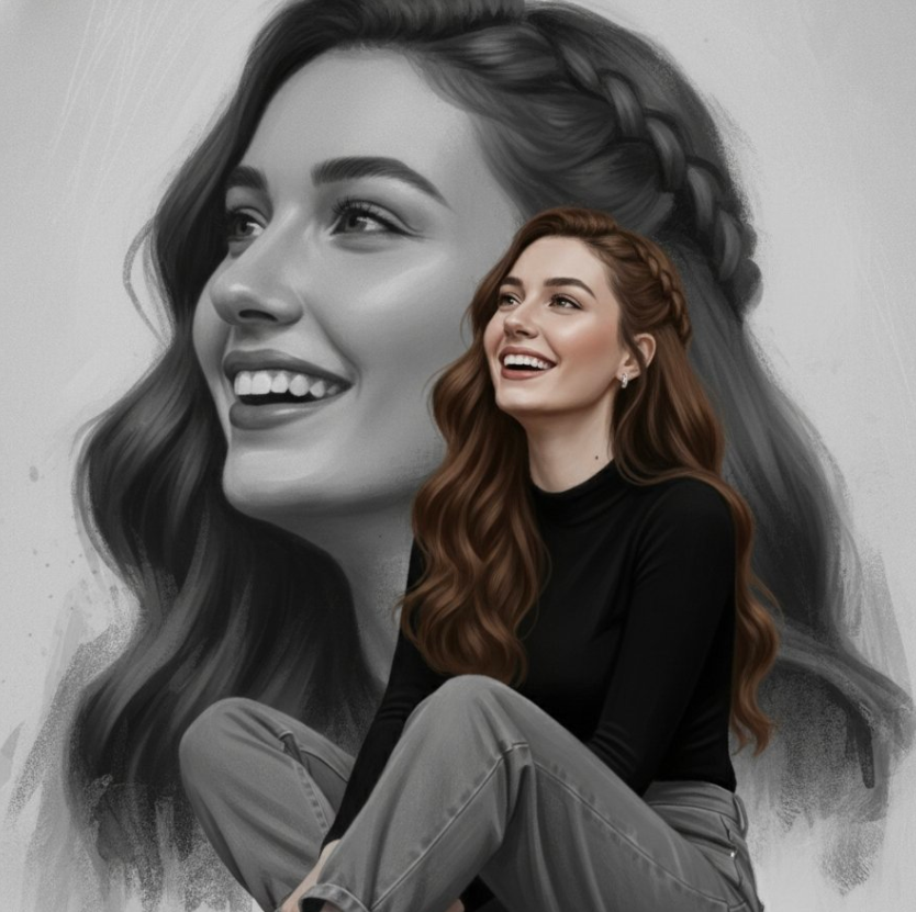 笑靥如花：艺术黑白肖像