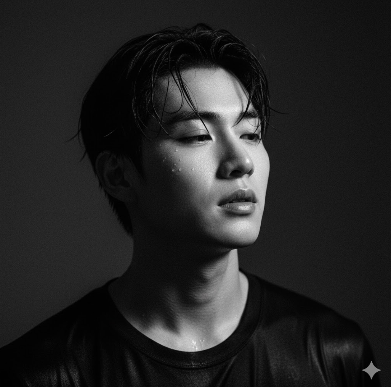 极具戏剧张力的黑白特写肖像