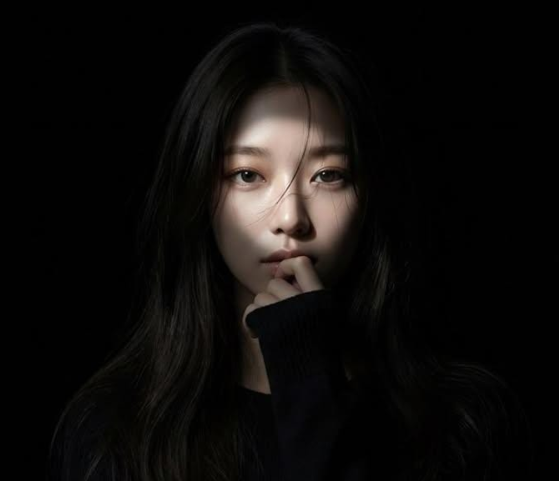 聚光灯下的神秘凝视