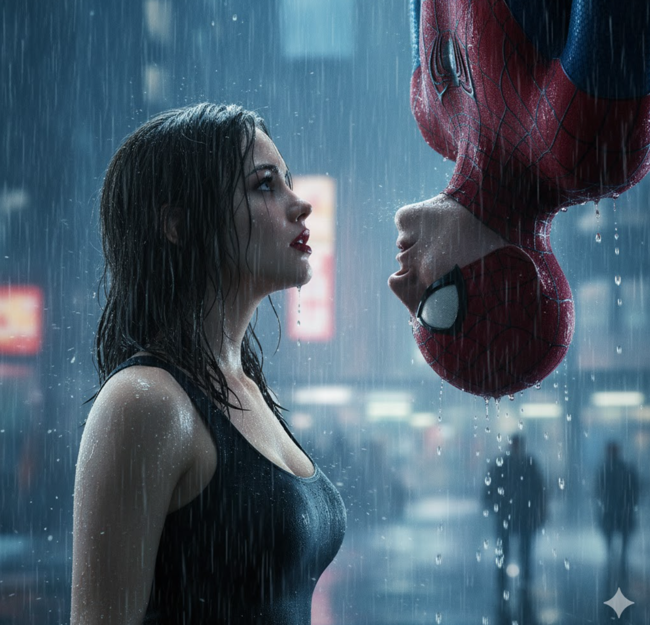 雨夜之吻：雨中城市，英雄与她