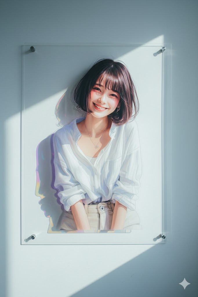 画板上的立体光晕： 亚克力透光艺术品写真